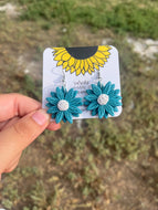 Turquoise Sunflowers