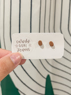 MINI coffee bean studs