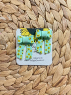 Sunflower bow oversized studs