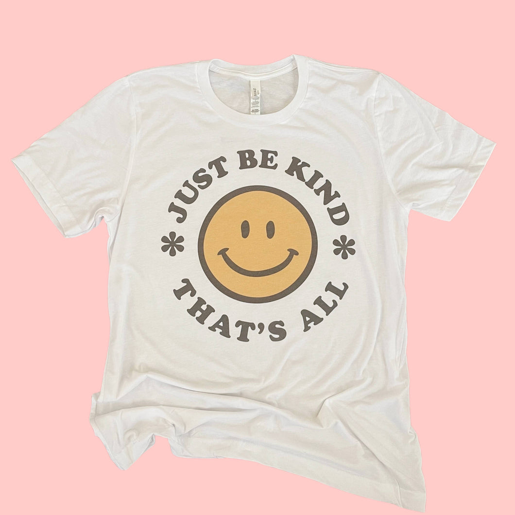 Kindness Tee Be Kind Smiley Face Happy Face Positivity