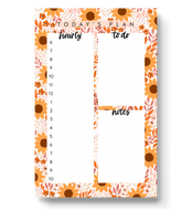 Sunflower Field Daily Planner Notepad, 8.5x5.5 in.