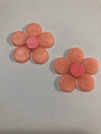 Daisy Pink translucent studs