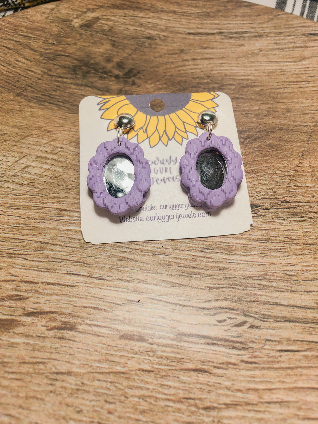 Purple Mirror earrings